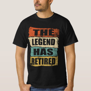 Camiseta A Lenda Aposentou O Texto Da Vintagem Engraçada
