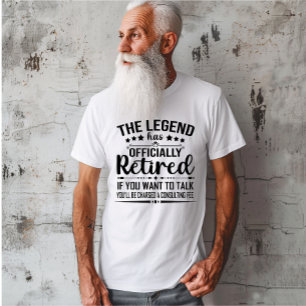 Camiseta A lenda aposentou oficialmente a aposentadoria fuu