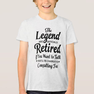 Camiseta A Lenda Aposentou-Se Sarcástico Dizendo Engraçado
