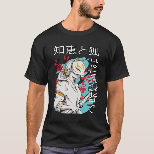 Camiseta A Lenda De Kitsune Men Black (Frente)