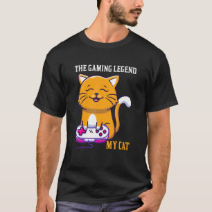 Camiseta A Lenda dos Jogos Meu Gatinho Gamer Fofinho Meme