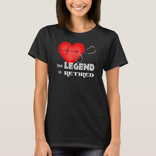 Camiseta A lenda é a assistente de aposentadoria de enferme (Frente)