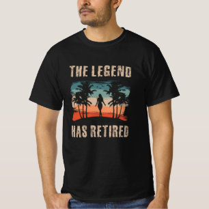 Camiseta A lenda se aposentou, aposentadoria, Retiree