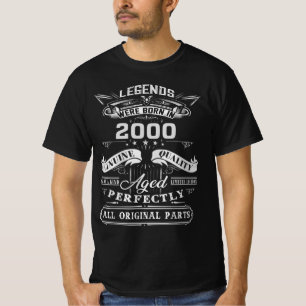 Camiseta A Lenda Vintage Foi Nascer Em 2000 , 2000 Happy Bi