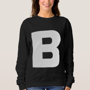 Camiseta A letra B maiúscula, branco simples, em negrito