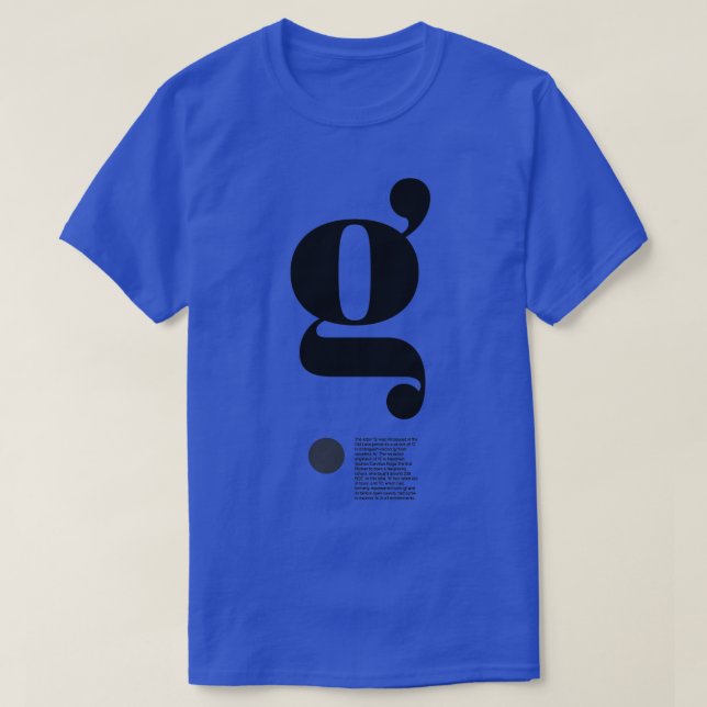 Camiseta A letra g (Frente do Design)
