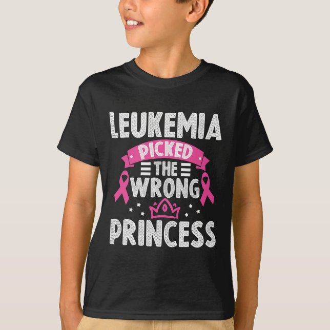 Camiseta A Leucemia Da Consciência Pegou A Princesa Errada (Frente)