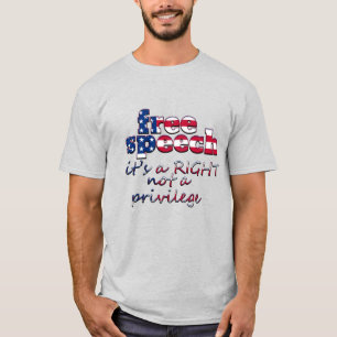 CAMISETA A LIBERDADE DE EXPRESSÃO É UM DIREITO E NÃO UM PRI