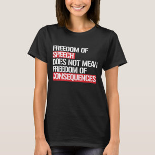 Camiseta A liberdade de expressão não significa a liberdade