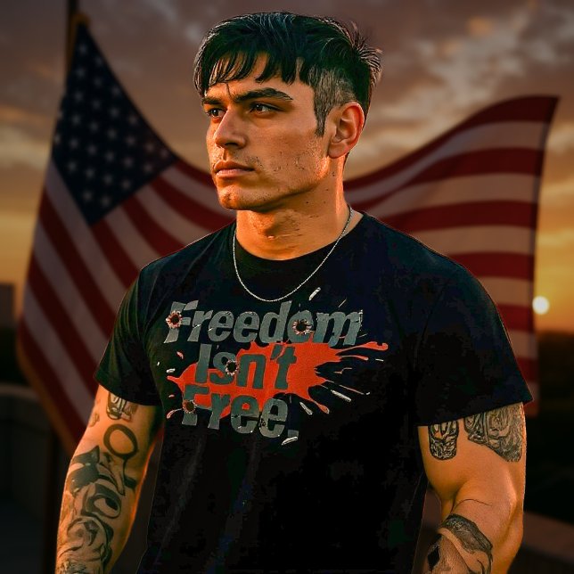 Camiseta A liberdade não é gratuita (Criador carregado)