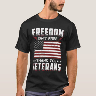 Camiseta A liberdade não é obrigado livre você os veteranos