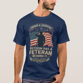 Camiseta A Liberdade Tem um Veterano Por Trás Patriotico Ve