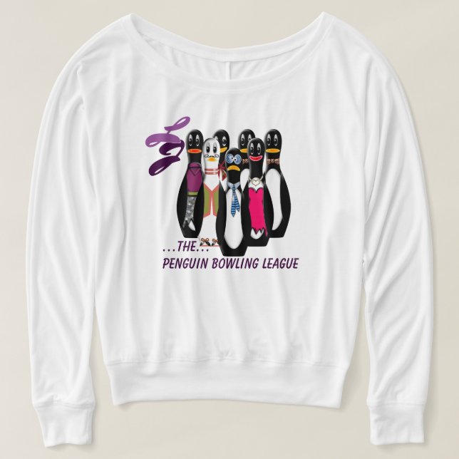 Camiseta A Liga das Boliches Pinguins Personalizada (Frente do Design)