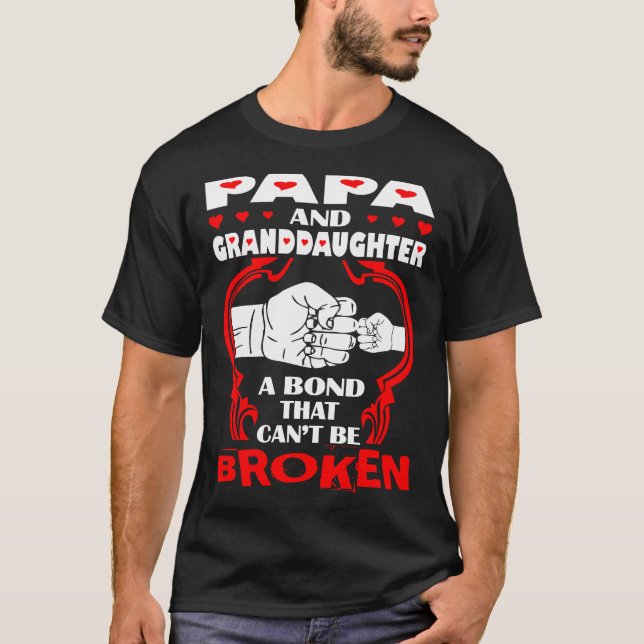 Camiseta A ligação da papá e da neta que chanfra quebre-se (Frente)