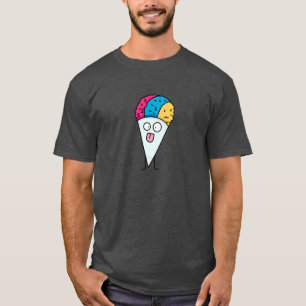 Camiseta A língua do cone da neve para fora ventila o sabor