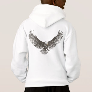 Camiseta A linha arte da rusga da águia dos meninos caçoa