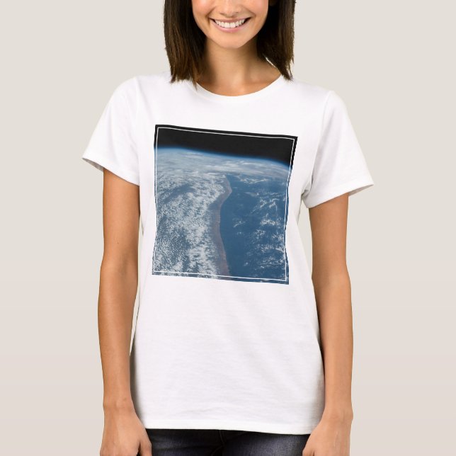 Camiseta A Linha Costeira Do Oceano Índico Do Quénia E Da S (Frente)