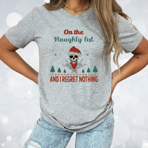 Camiseta A Lista Maldita Do Crânio De Natal Não Arrepende N