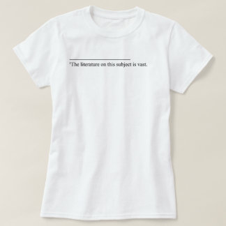 Camiseta A literatura neste assunto