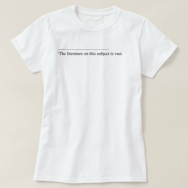 Camiseta A literatura neste assunto (Frente do Design)