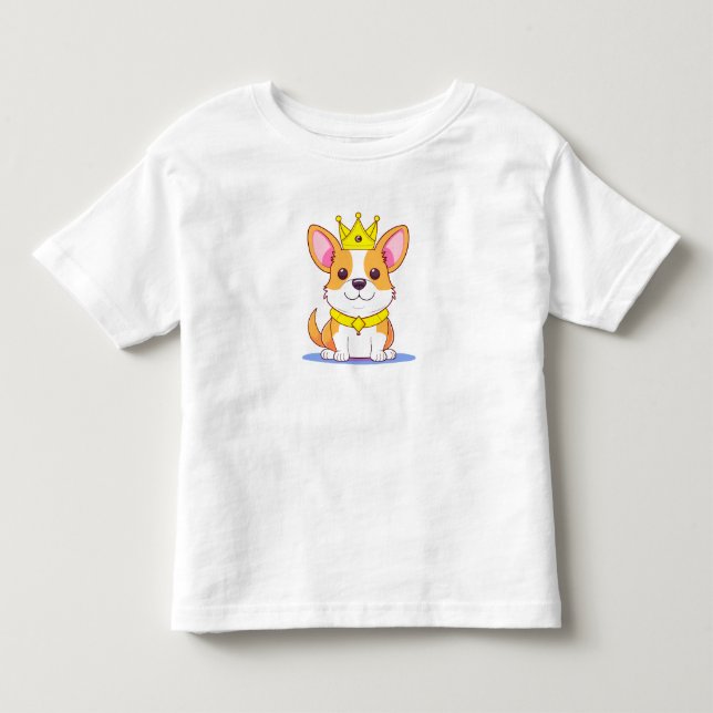 Camiseta A little cute Corgi (Frente)
