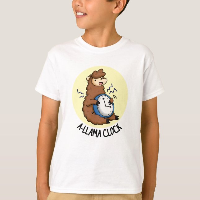 Camiseta A-llama Clock Funny Llama Pun (Frente)
