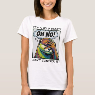 Camiseta A Lontra Facepalming: Animalzinho Fofo e Exasperad