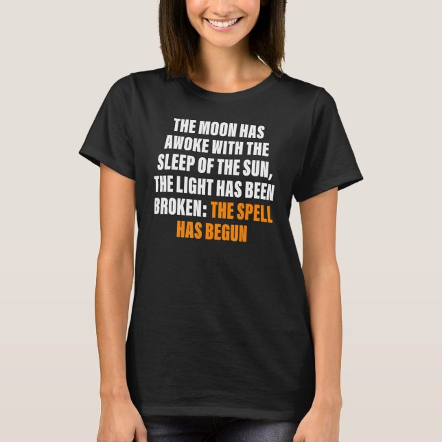 Camiseta a lua acordou com o sono do sol (Frente)