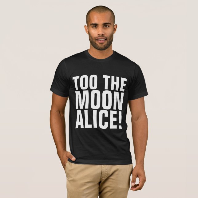 CAMISETA À LUA ALICE! CAMADAS-T DE VINTAGEM (Frente Completa)