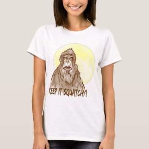 Camiseta A Lua cheia MANTEM-NO SQUATCHY - pesquisador de