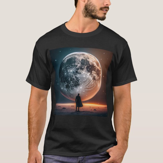 Camiseta A Lua Cheia Saúda O Viajante Solitário (Frente)