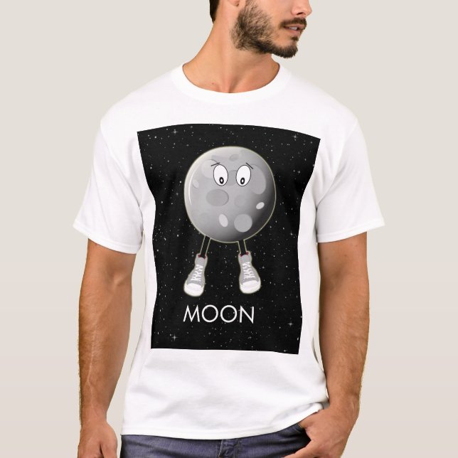 Camiseta A Lua e as Estrelas no Espaço (Frente)
