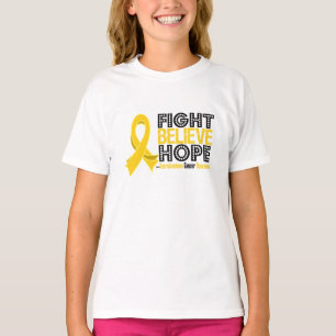Camiseta A luta acredita a esperança - cancer de