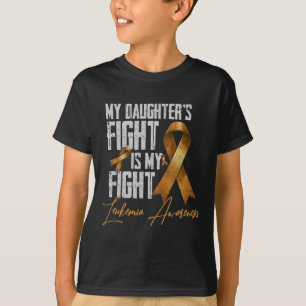 Camiseta A Luta da Filha é a Minha Luta Contra a Leucemia S