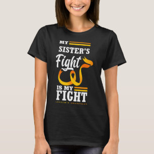 Camiseta A Luta da minha irmã é a minha luta contra a leuce
