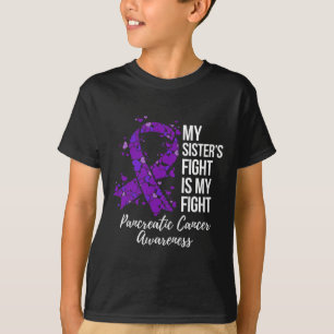 Camiseta A luta da minha irmã é o meu Câncer de pâncreas de