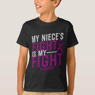 Camiseta A Luta da Minha sobrinha é a Minha Luta Contra A E