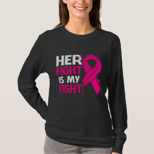 Camiseta A Luta Dela É A Minha Luta Contra O CANCER Sentido