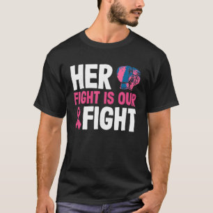 Camiseta A Luta Dela É A Nossa Luta Com O Cancer Da Mama De