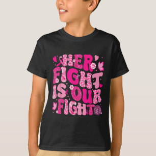 Camiseta A Luta Dela É O Nosso Cancer De Fita Rosa A