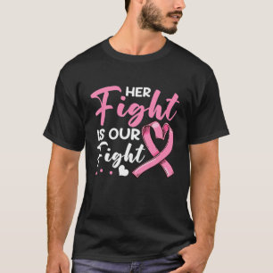 Camiseta A Luta Dela É O Nosso Cancer De Fita Rosa W