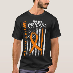 Camiseta A Luta Dele é Minha Luta Amigo Esclerose Múltipla