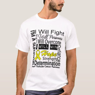 Camiseta A luta do cancer Testicular persevera vitória