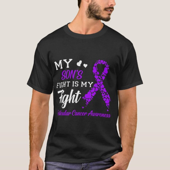 Camiseta A Luta Do Meu Filho É A Minha Luta Contra O Cancer (Frente)