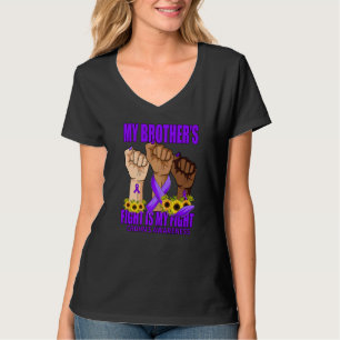 Camiseta A Luta do Meu Irmão é a Sensibilização do Meu Luto