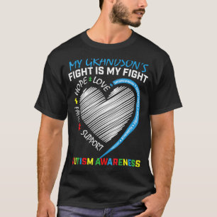 Camiseta A Luta do Meu Neto Azul Quebra-Cabeça de Conscient