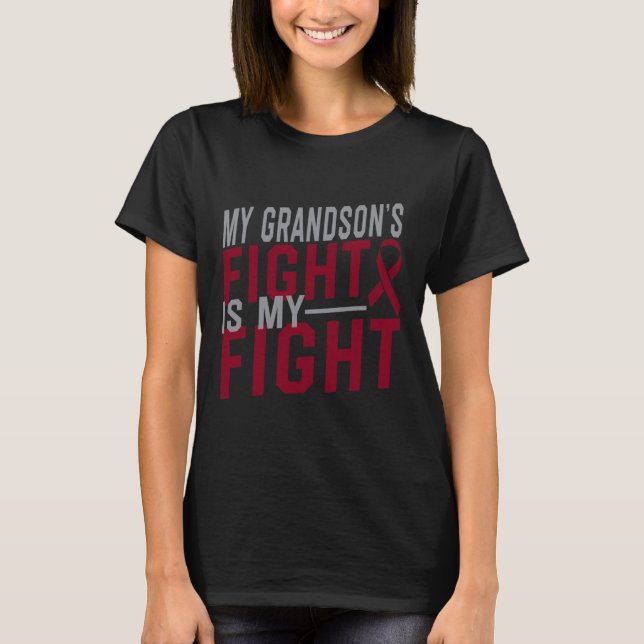 Camiseta A Luta do meu neto é a Anemia das Células Doentes (Frente)