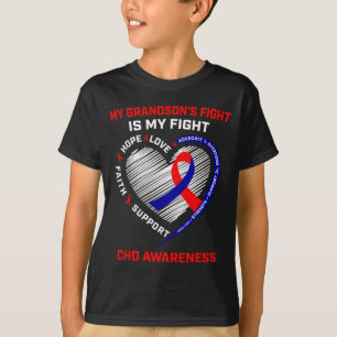 Camiseta A Luta do Meu Neto É Minha Luta Doença Cardíaca Ch