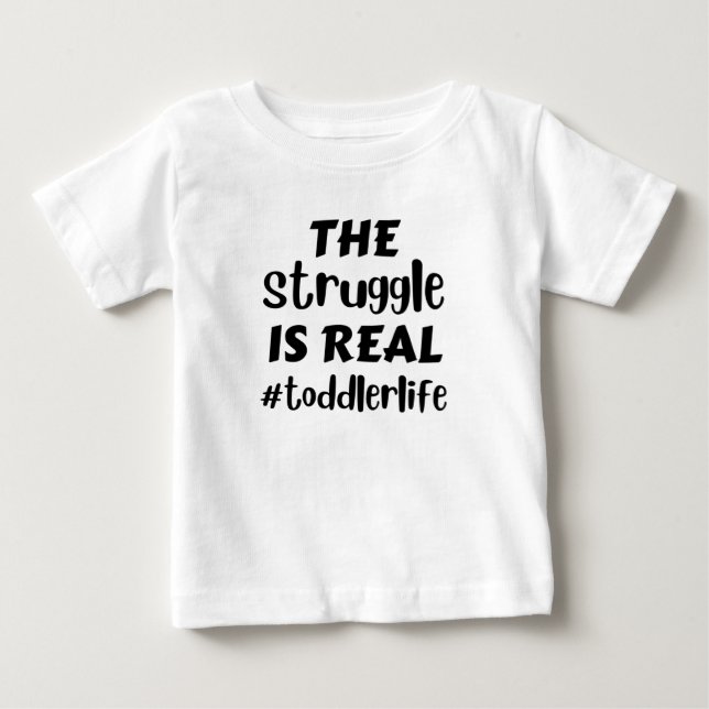 Camiseta a luta é a vida infantil real (Frente)