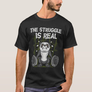 Camiseta A Luta É O Arranjo De Panda Bear Fitn